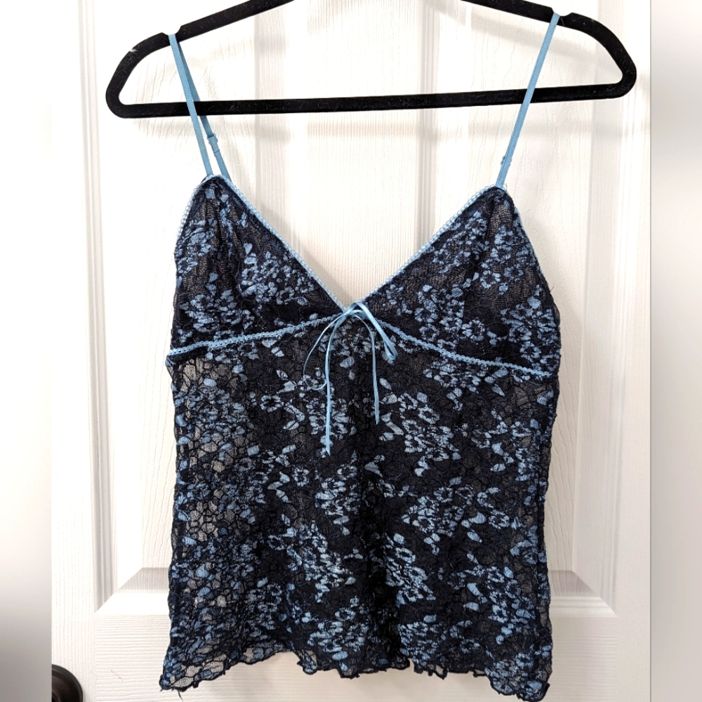 Mango Women's Floral Lace Cami Top